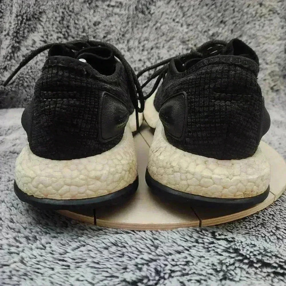 Adidas Pureboost Core Black Dark Solid  Grey Sneakers Shoes Men Size 13 CP9326 - Picture 7 of 9